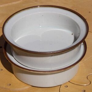 Dansk Design Denmark Niels Refsgaard Midcentury Brown Mist Bowls Set Of 2